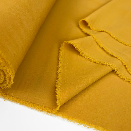 Polyester  Ress Fabric Landon Superior Smooth Crepe Mustard Fold