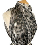 Silky Satin - Sepia Leopard