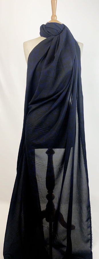 Polyester Chiffon Dress Fabric Indogo Black Midnight Chance Dress