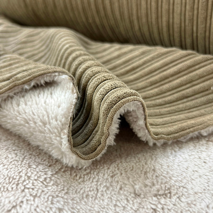 Fur Lined Cord - Beige