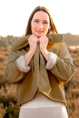 Fur Lined Cord - Beige