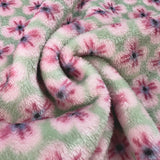 Double Sided Fleece - Pistachio Flower