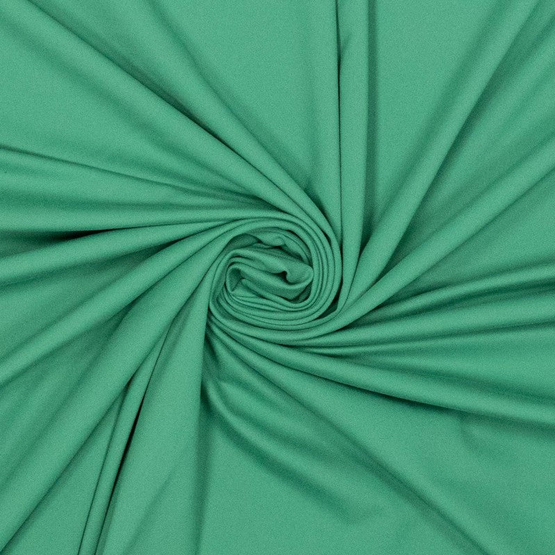 Polyester Elastane Athleisure Wear Fabric Flex Fit Knit Green Twist