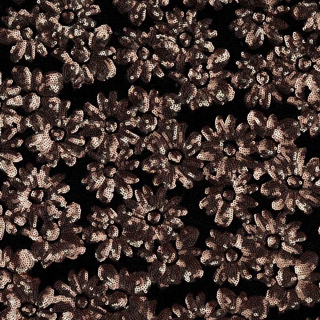 Bronzed Glitz - Floral Sequins