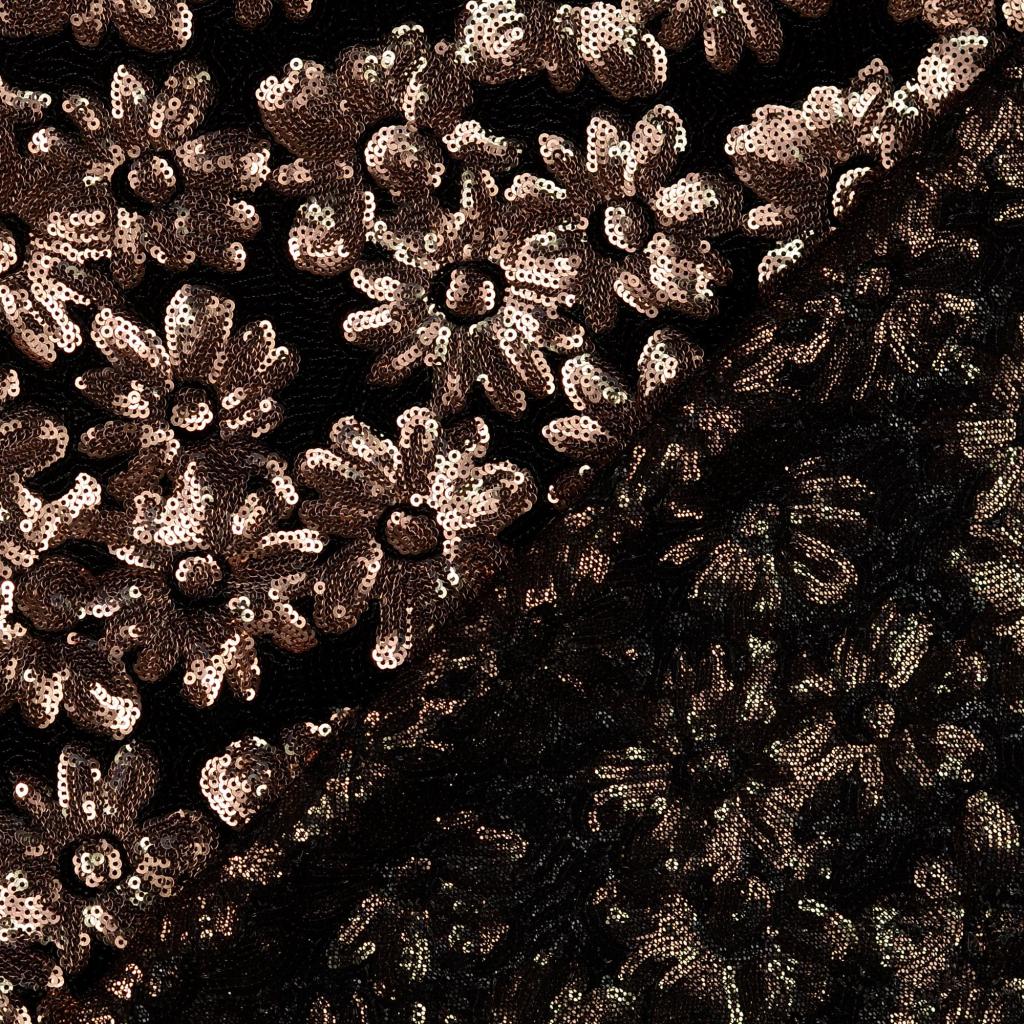 Bronzed Glitz - Floral Sequins