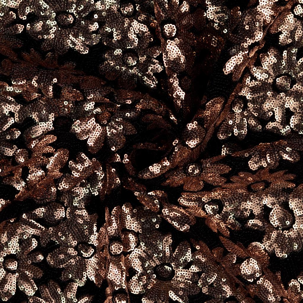 Bronzed Glitz - Floral Sequins
