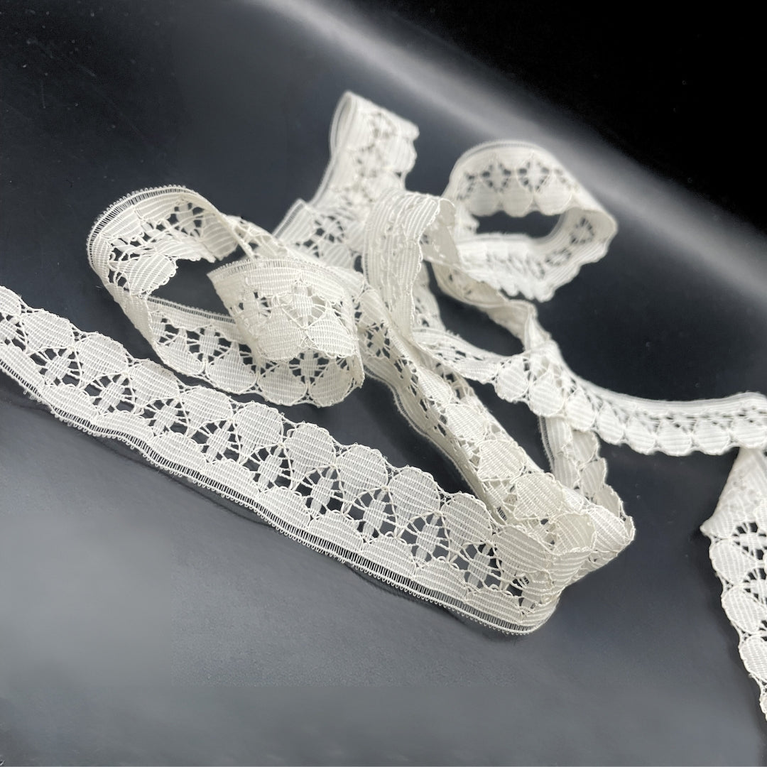Polyester Flat Lace Trim - Sasha - Ivory