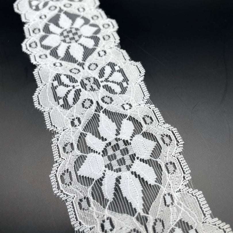 Polyester Flat Lace Trim - Summer - White