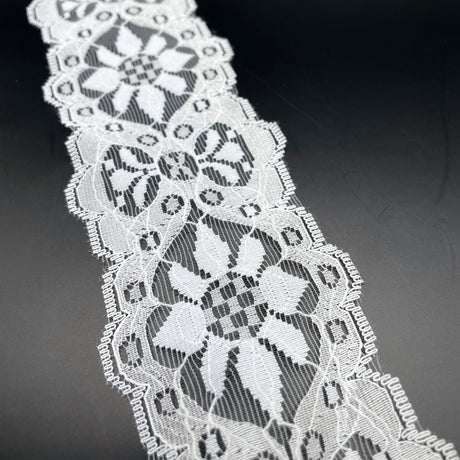Polyester Flat Lace Trim Summer White