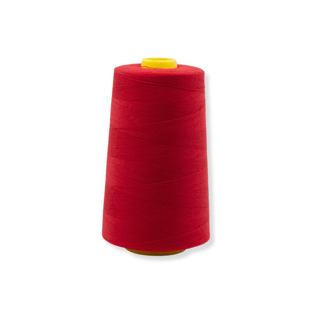Polyester Overlocking Sewing Machine Thread Cone - Red (5000m)