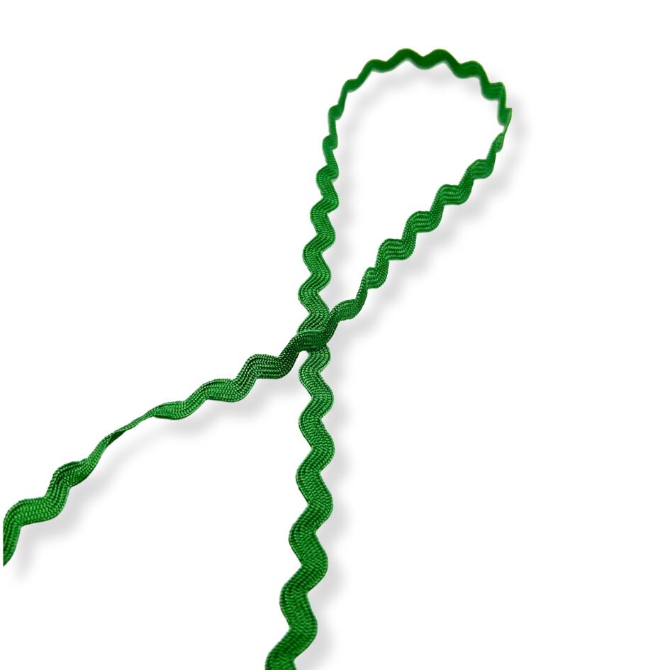 Polyester Ric Rac Trim Edging Emerald Green 5mm Twist