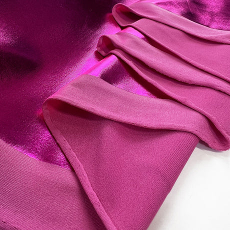 Polyester Spandex Dance Fabric Night Fever Hot Pink Fold