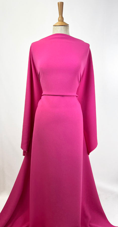 Polyester Triple Crepe Fabric Bubblegum Dress