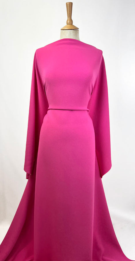 Polyester Triple Crepe Fabric Bubblegum Dress