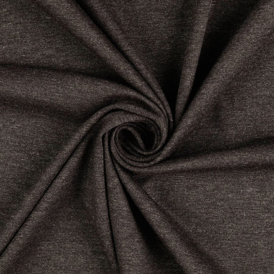 Ponte Roma Dress Fabric Luxury Ponte Dark Charcoal Marl Twist