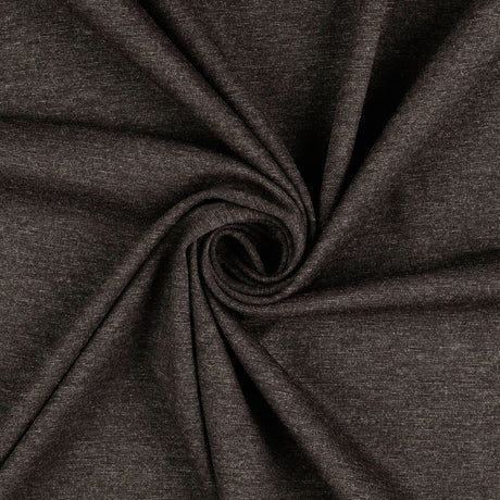 Ponte Roma Dress Fabric Luxury Ponte Dark Charcoal Marl Twist