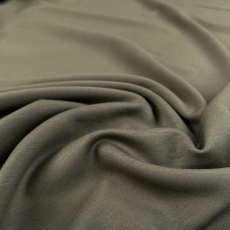 Pontoba Olive Viscose Polyamide Elastane Double Knit Jersey Fabric