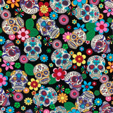 Poplin Print - Día de Muertos - Black