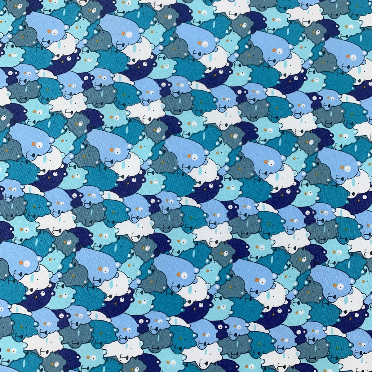 Poplin Print - Bearly Blue