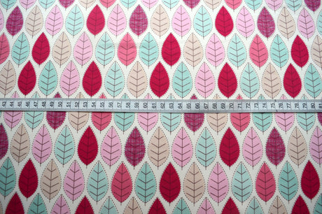 Poplin Print Conran Pink Leaf Print S