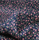 Poplin Print - Tiny Rose Navy