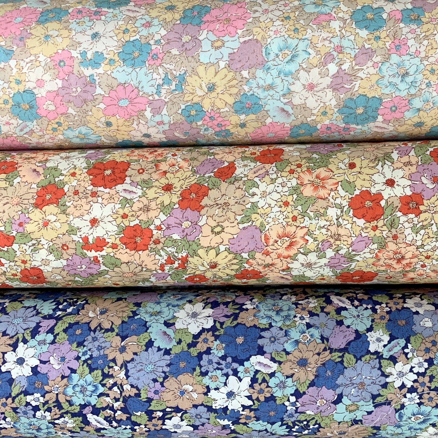 Poplin Print - Country Garden - Coral