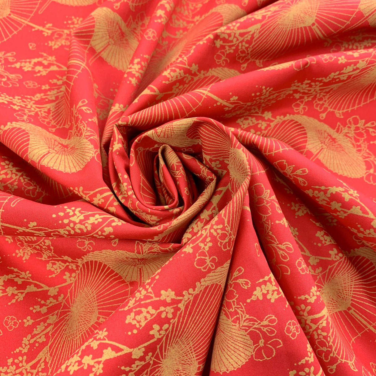 Poplin Print - Hakka - Red