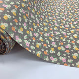 Poplin print - In the garden - Grey