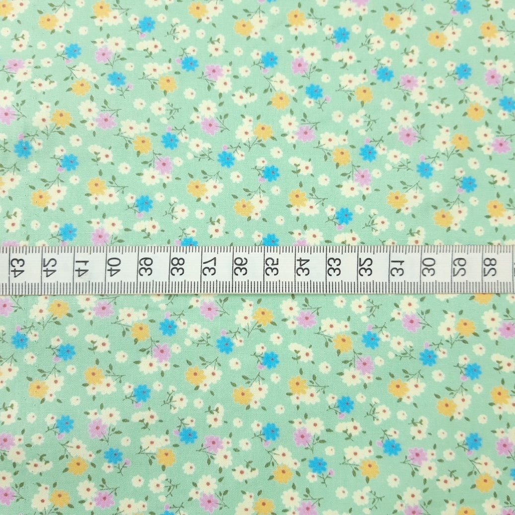 Poplin Print - In The Garden - Pale Green