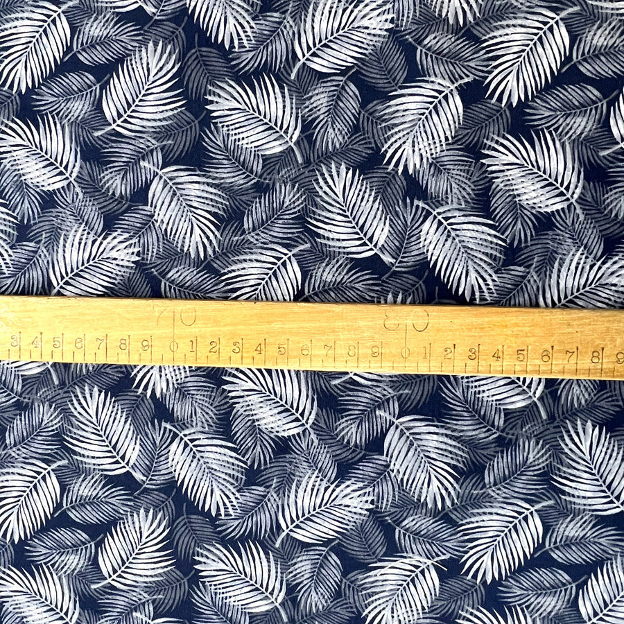 Poplin Print - Maui - Navy