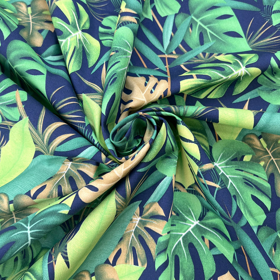 Poplin Print - Molokai - Navy