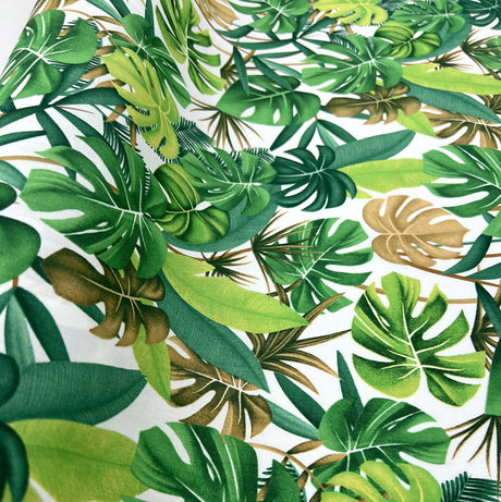 Poplin Print Molokai White Cotton Dress Fabrics Roll