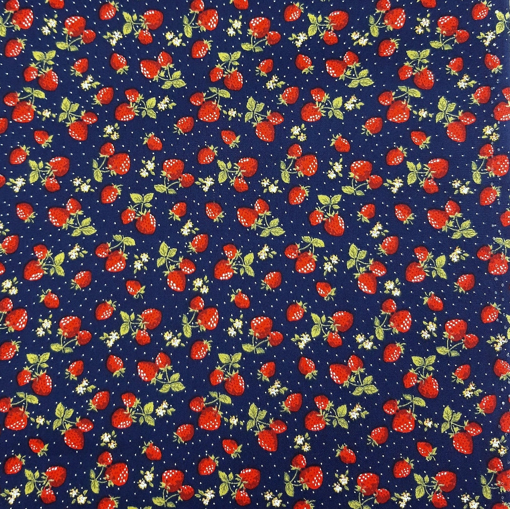 Poplin Print - Strawberry Pie