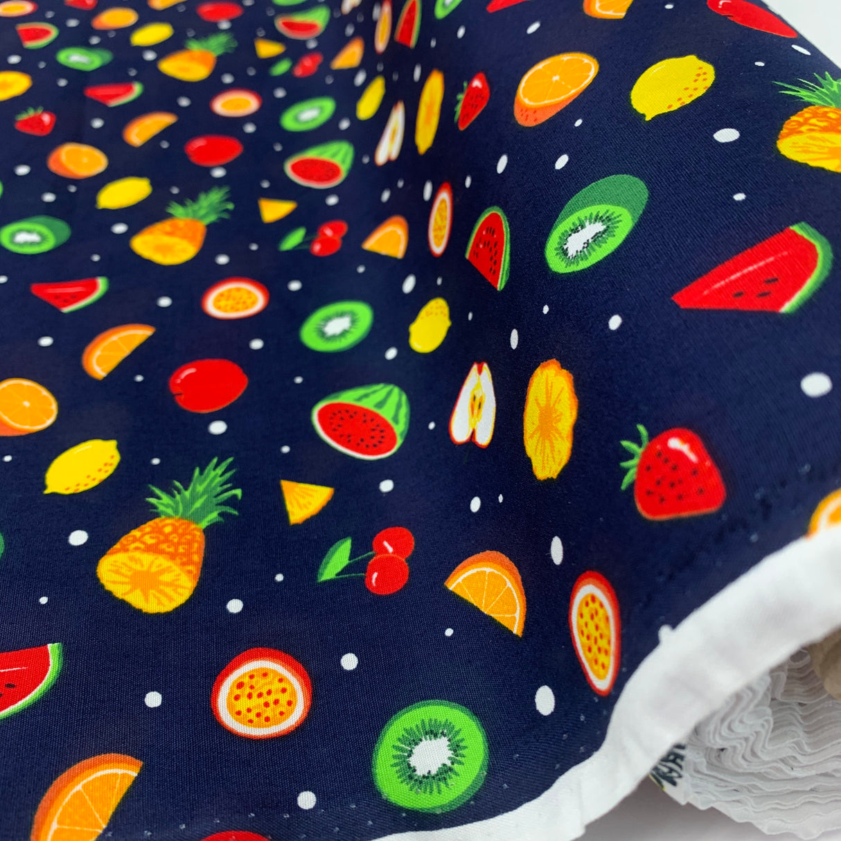 Poplin Print - 5 A Day - Navy