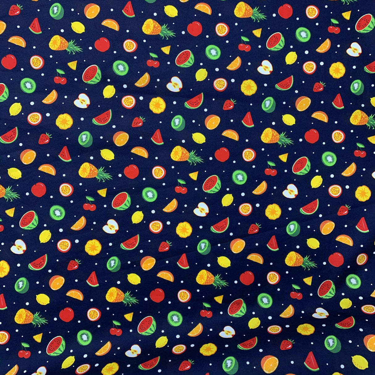 Poplin Print - 5 A Day - Navy