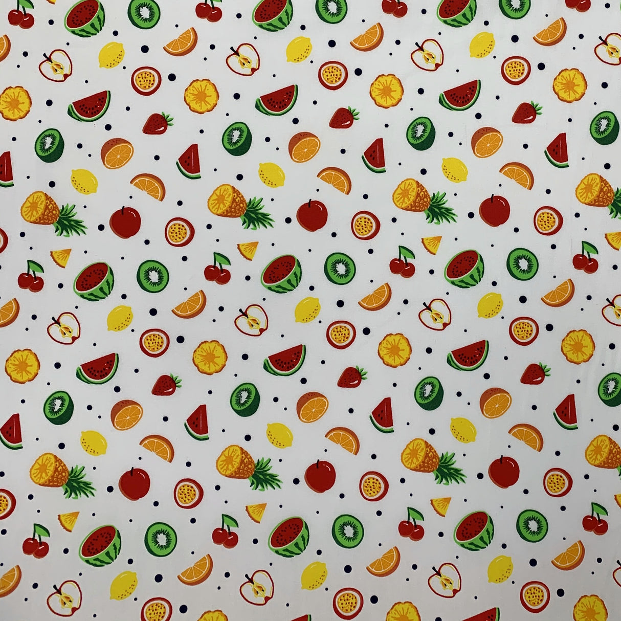 Poplin Print - 5 A Day - White