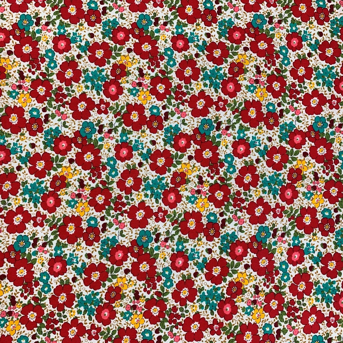 Poplin Print - Aston - Red