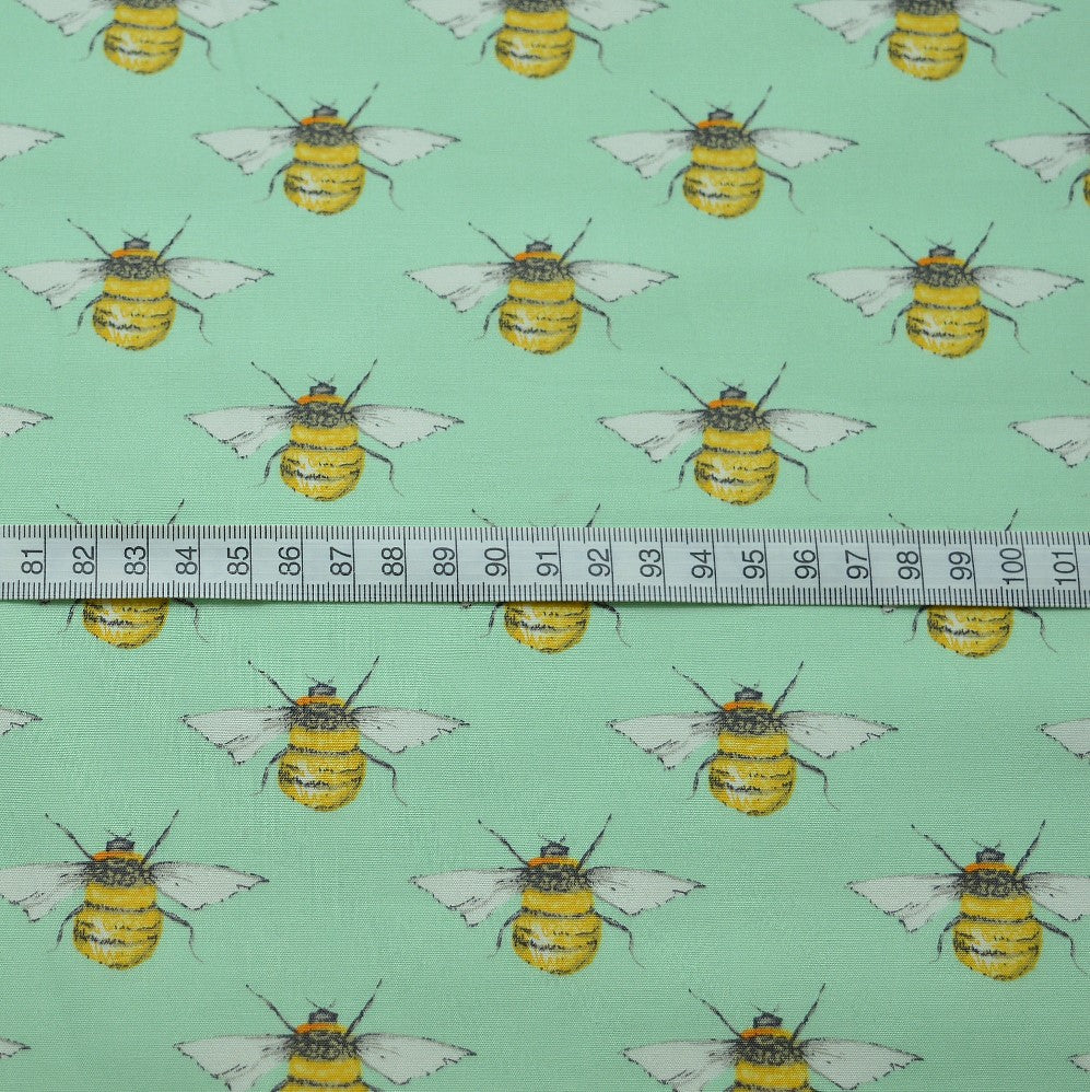 Poplin Print - Bumble Mint