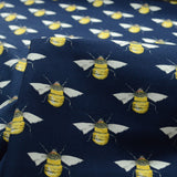 Poplin Print - Bumble Navy