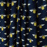 Poplin Print - Bumble Navy