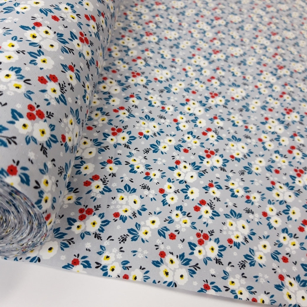 Poplin print - Excellent - pale grey