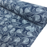 Poplin Print - Navy Feather