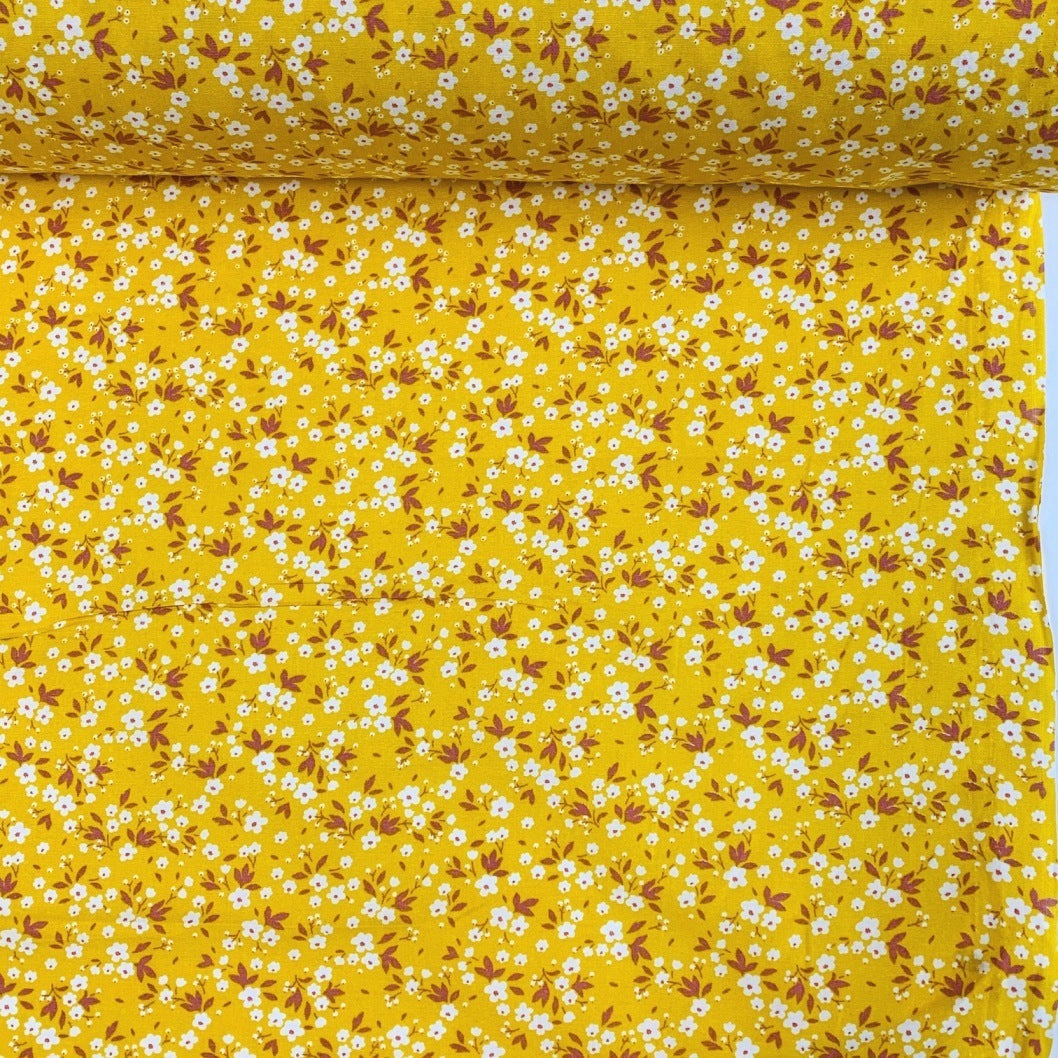 Poplin Print - Fields - Ochre