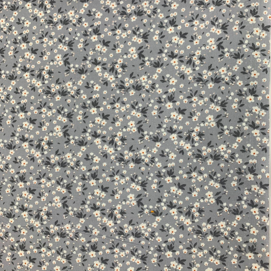 Poplin Print - Fields - Pale Grey