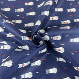 Remnant - Poplin Print - Formal Feline - Navy (0.9m)