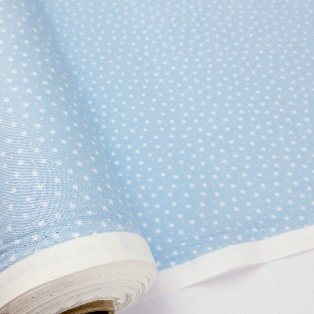 Poplin Print - Galaxy - Pale Blue