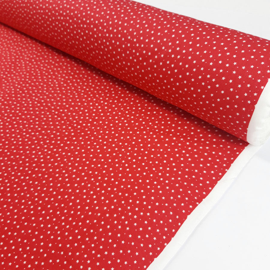 Poplin Print - Galaxy - Red