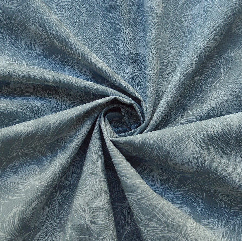 Poplin Print - Grey Feather