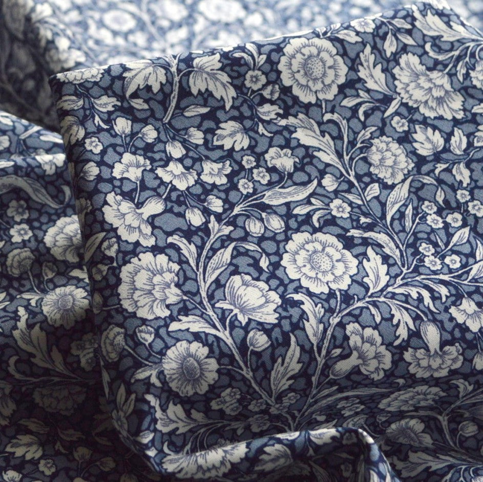 Poplin Print - Lewis - Navy