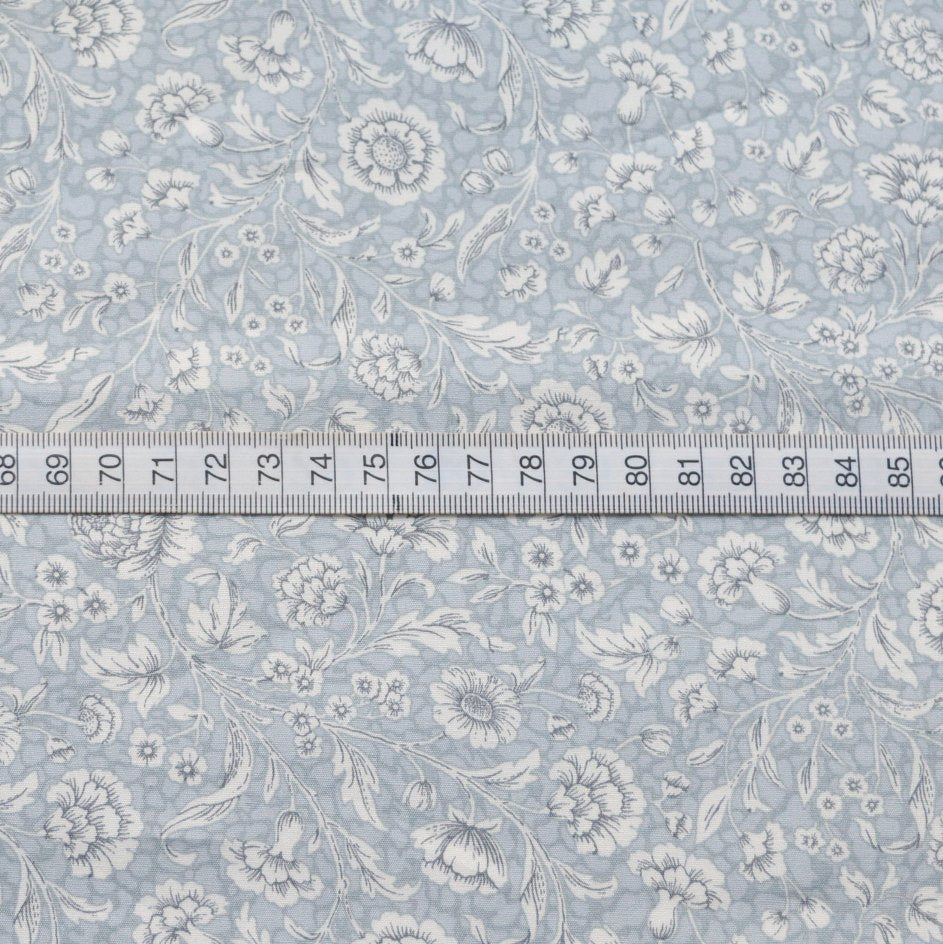 Poplin Print - Lewis - Silver